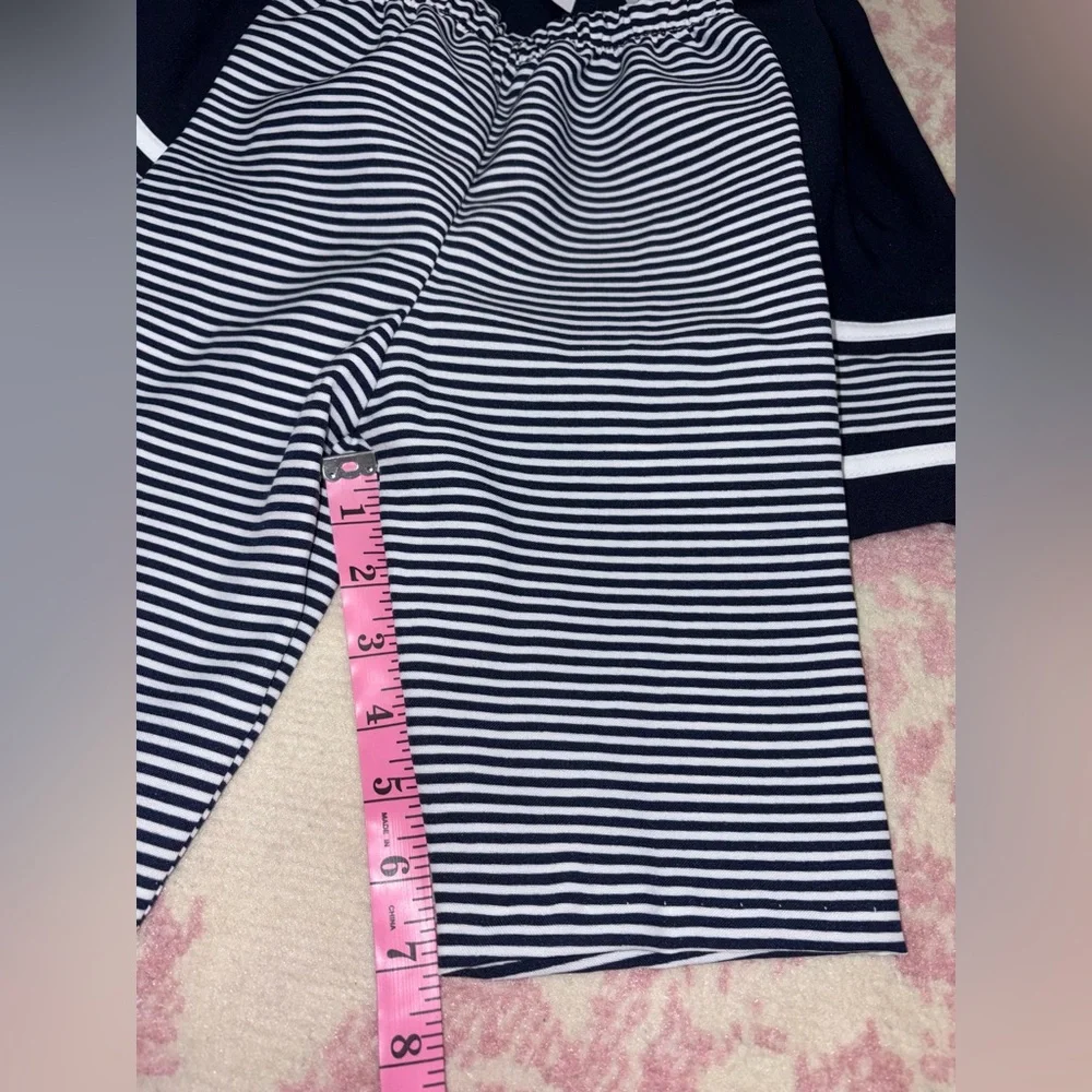 Bonnie Jean Navy and White Sailor Stripe Matching Set - Picture 4 of 10